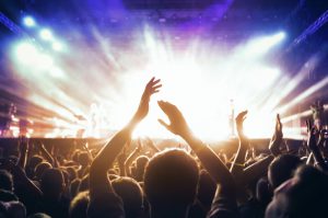 People at concert party.